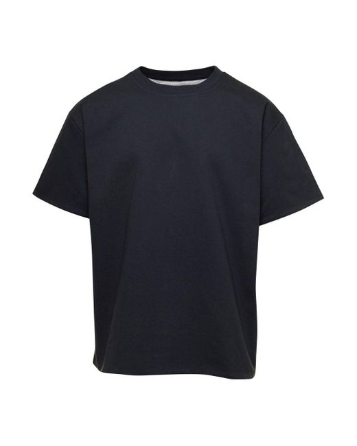 Bottega Veneta Blue T-Shirt With Striped Lining for men