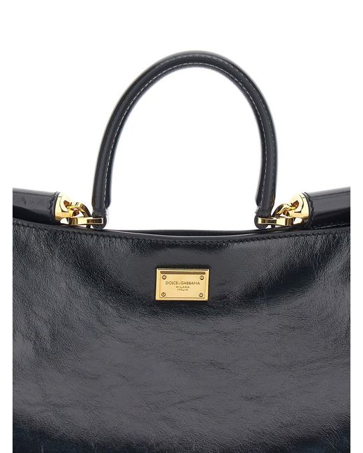 Dolce & Gabbana Black Handbag 'Vittoria' With Adjustable Shoulder Strap And