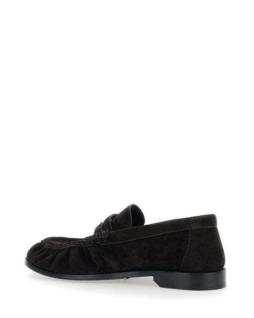 Saint Laurent White 'Le Loafer' Loafers With Hand-Stitched Moc Toe And Cassandre Plaque