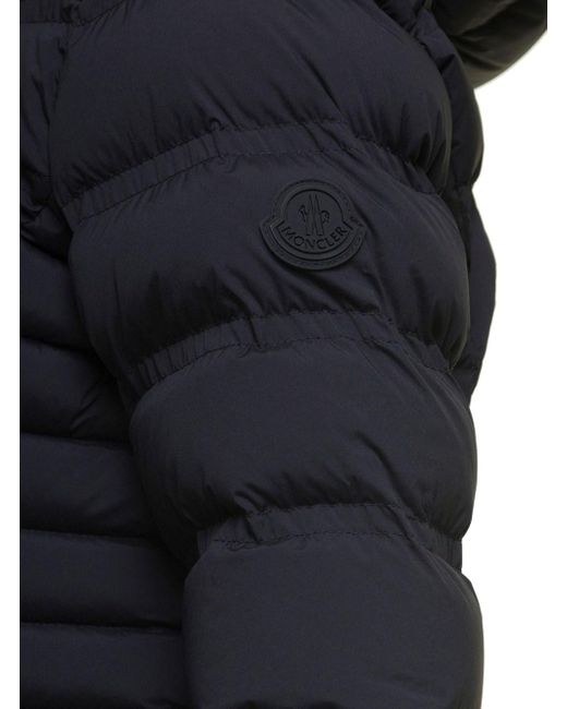 Moncler Black 'Alete' Down Jacket With Logo Lettering On Hood
