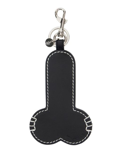 Portachiavi Con Logo Goffrato di J.W. Anderson in Black da Uomo