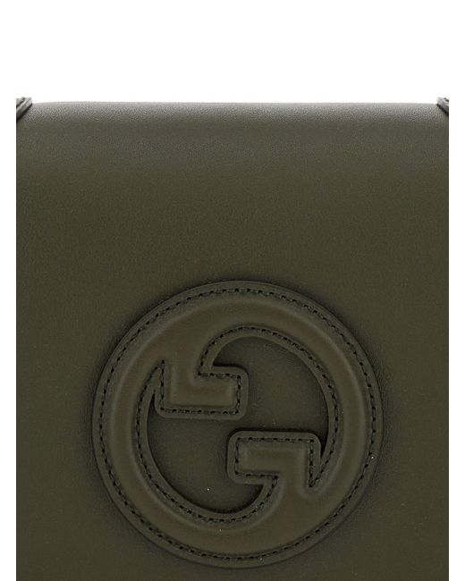 Gucci Green 'Blondie' Handbag With Gg Logo Plaque On The Front