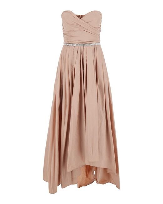 Pinko Pink Dress Dattero Taffeta