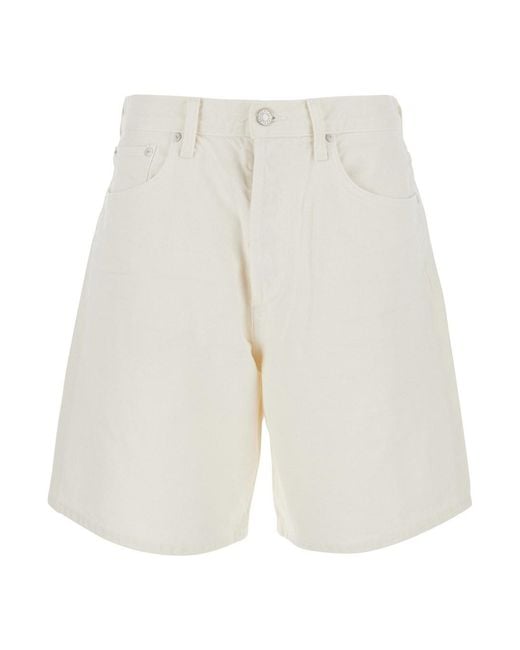 Agolde White Shorts Cotton