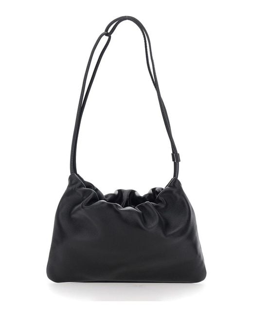NOTHING WRITTEN Black Shoulder Bag With Leather Details