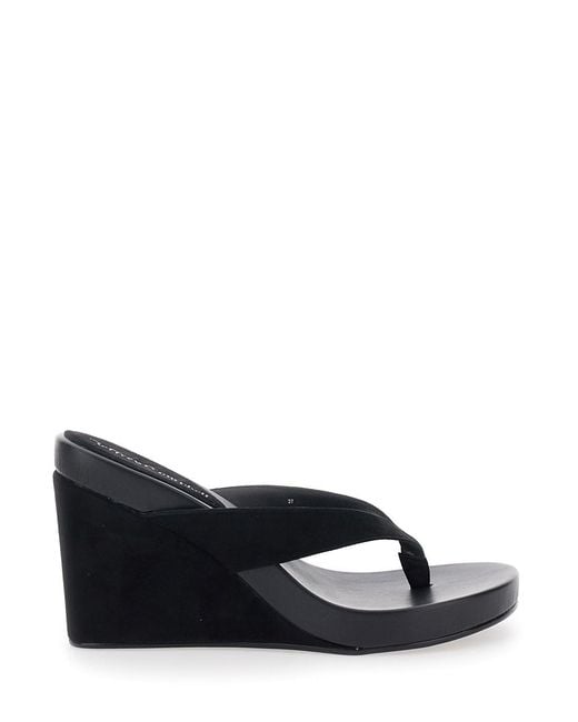 Jeffrey Campbell Black Wedge Shoes Liezel Suede