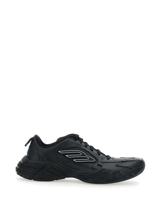 Balenciaga Black 'Monday' Low Top Sneakers With Logo Detail And Emboss for men