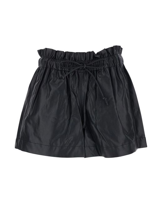 Isabel Marant Black Marant Étoile Naline Faux Leather Shorts
