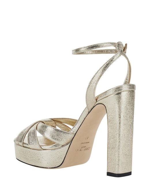 Jimmy Choo Metallic High Heel Sandals Kove