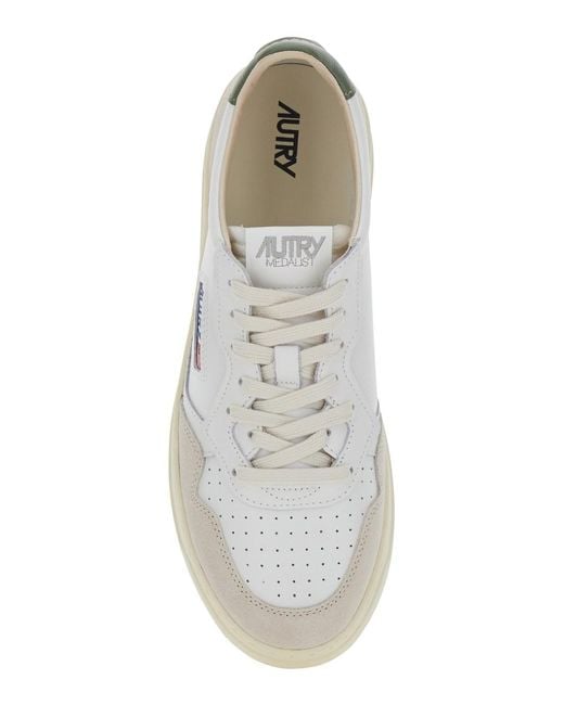 Autry White 'Medalist Low' And Sneakers With Contrast Heel for men