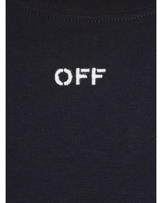 Off- Off Stitch Slim / Tee di Off-White c/o Virgil Abloh in Black da Uomo