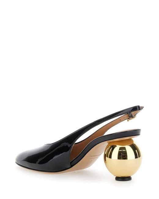 Ferragamo Multicolor 'Tessie' Slingback Pumps With Spherical Heel