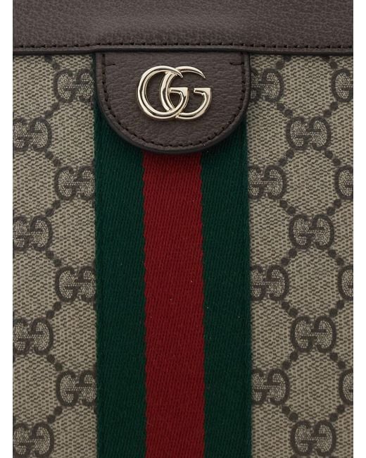 Gucci Gray 'Ophidia' Shoulder Bag With Gg Plaque And Web Detail