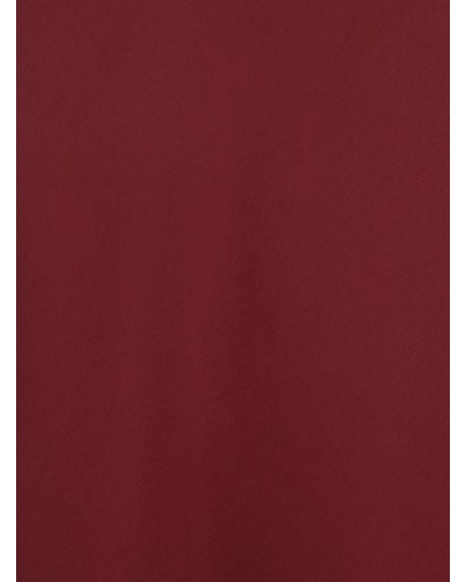 Le Plain Red Long Skirt With Volant Detail