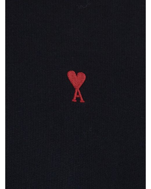 AMI Blue Sweatshirt With Ami De Coeur Logo On The Front for men
