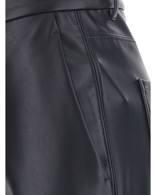 Max Mara Blue Sospiro Pants With Pockets And Visible Hems