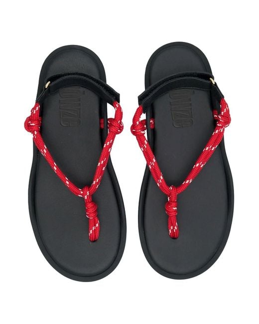 FLOWZE White Sandals With Cord Detail