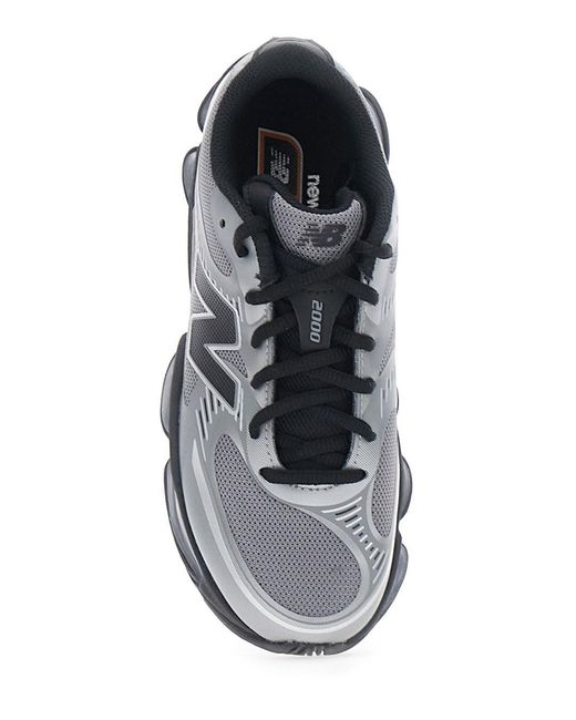 New Balance Gray Sneakers 2000 With Reflective Details And Rubber Sol