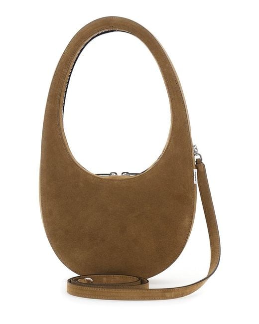 Coperni Brown 'Swipe' Crossbody Bag With Logo Detail And Shoulder Strap