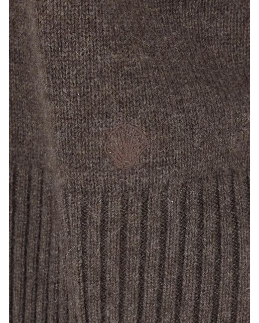 Loulou de Saison Brown Sweater Anton Lds Crewneck Sweater With Round Neck An