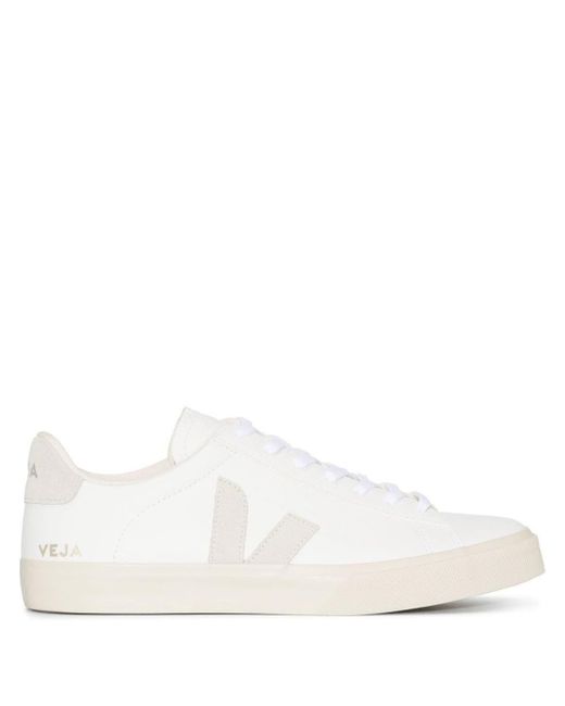 Veja White Low-top Sneakers With Logo Patch In Leather Man for men