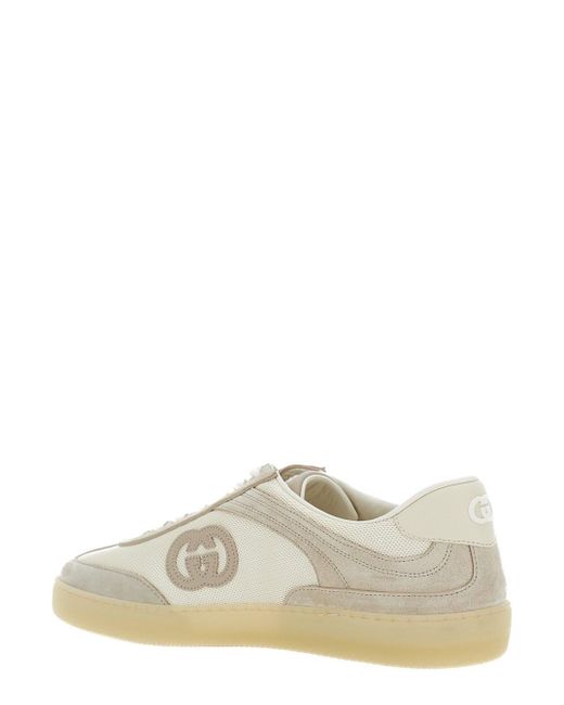 Sneaker 'G74' Low Top Con Patch Logo Sul Lato E Logo Lettering S di Gucci in White da Uomo
