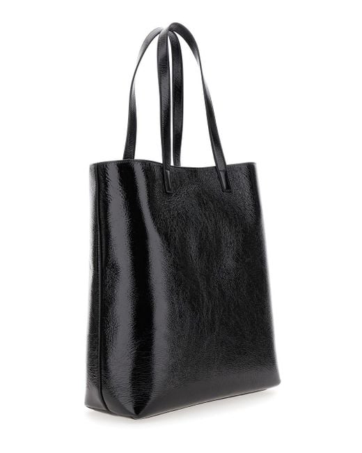 Saint Laurent Black 'Bold' Tote Bag With Embossed Logo for men