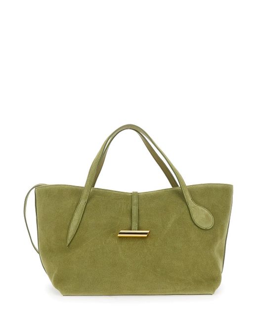 Borsa A Mano 'Petite Penne' Con Una Tasca Laterale Con Zip In di Liffner in Green