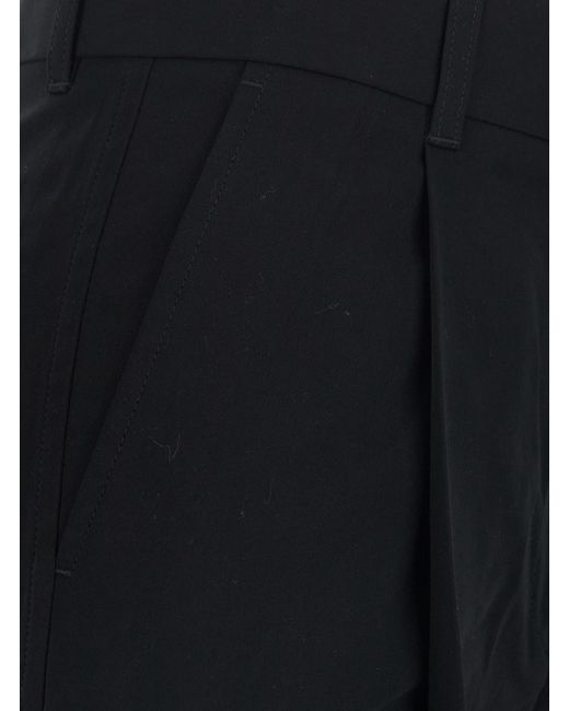 Totême Black Pants With Button And Zip Closure