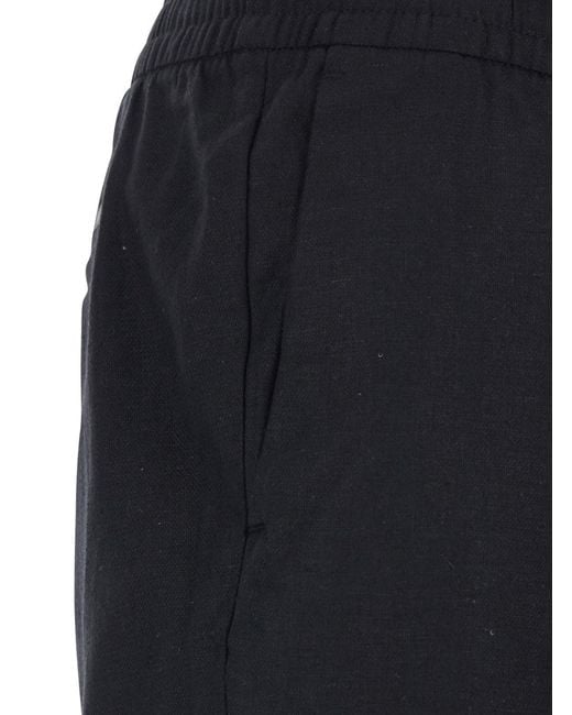 Calvin Klein Blue Shorts Straight Linen 7In for men