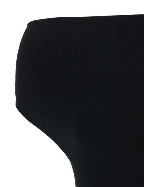Semicouture Black Sleeveless Top With Off Shoulder