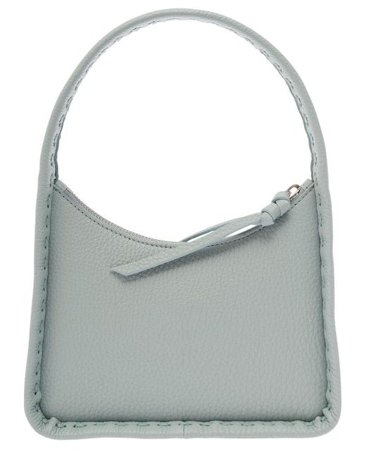 Fendi Gray 'Mini Fendessence' Light Handbag With Logo Detail