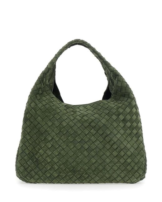 Bottega Veneta Green 'Campana' Large Shoulder Bag With Top Handle And