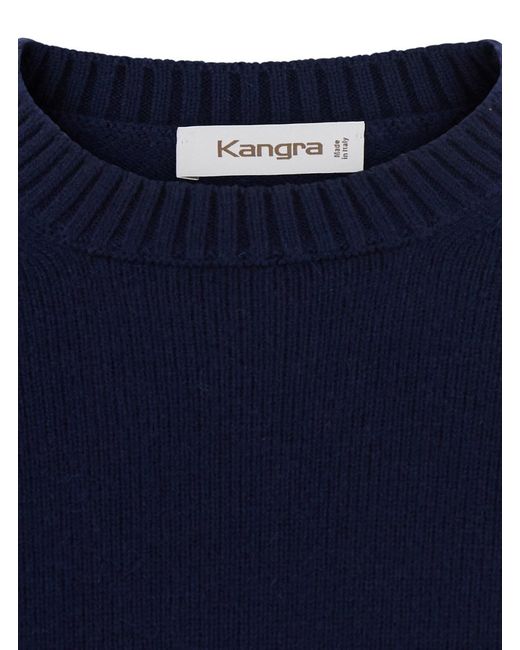 Kangra Blue Crew Neck Ml F.7Gg With Round Neck And Long Sleeves for men