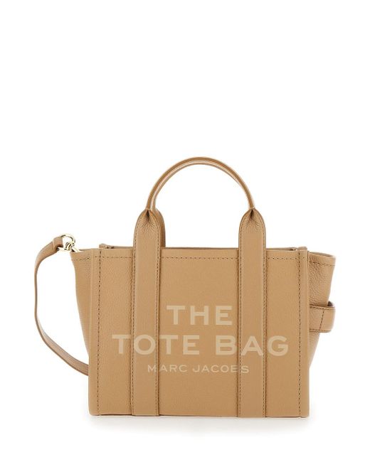 Marc Jacobs Natural 'The Mini Tote Bag' Shoulder Bag With Logo