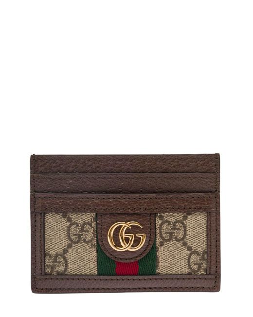Gucci Brown Ophidia gg Card Case