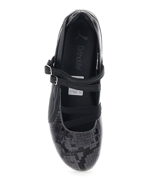 PUMA Black Ballet Shoes Speedcat Leather