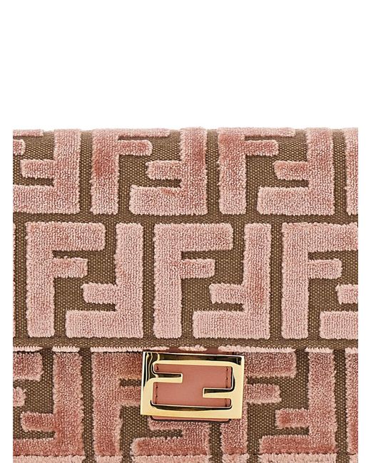 Fendi Multicolor Crossbody Bag With All-Over Ff Motif And Metallic Ff Plaque On The Front
