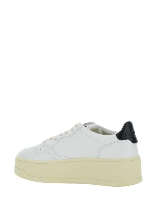 Sneaker Basse Con Platform Oversize di Autry in White