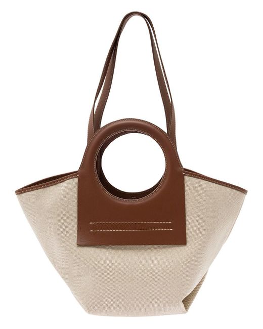 Hereu Brown 'Cala S' And Handbag With Leather Handles