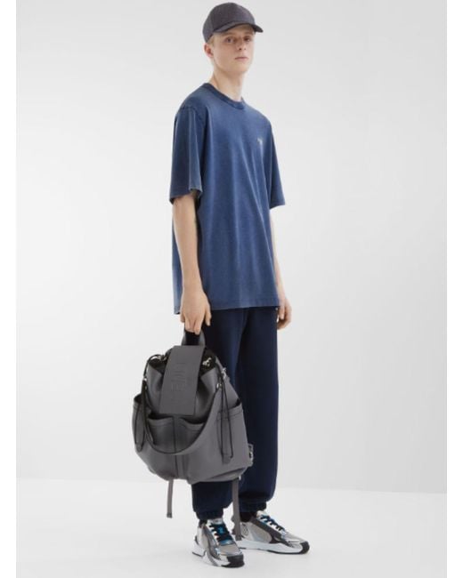 Fendi Blue Pants With High Elastic Waist for men