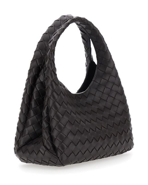 Bottega Veneta Black 'Campana' Shoulder Bag Small With Two Top Handles