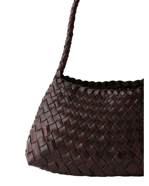 Dragon Diffusion Brown 'Rossana' Mini Shoulder Bag With Top Handle And
