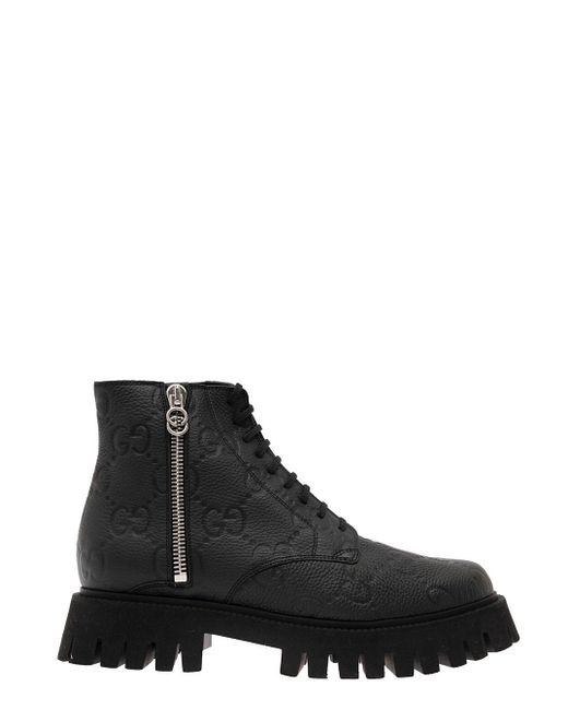 Gucci Black M Novo Bootie Gg Lther Rs for men