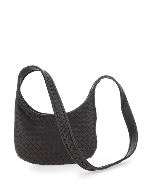 Bottega Veneta Black 'Veneto' Shoulder Bag With Fixed Shoulder Strap And All-Over Intrecciato Motif for men