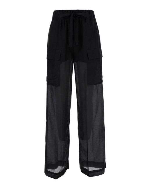 Semicouture Black Trousers With Pockets