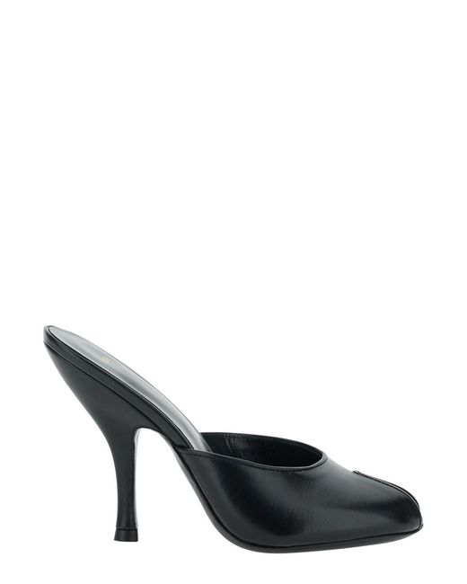 Jude Black 'Date' Heeled Sandals With Cut-Out Toe