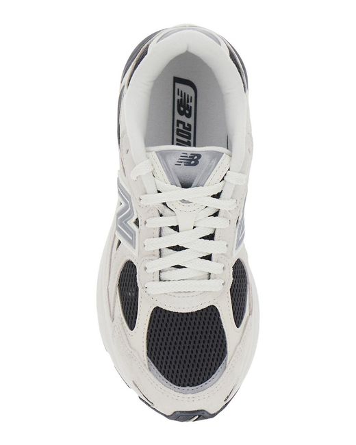 New Balance White U2010 Sneakers With Rubber Sole And Nb Logo
