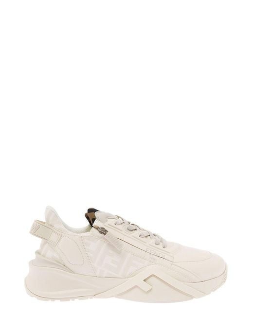 Fendi Natural Flow' Sneakers With Logo Print for men