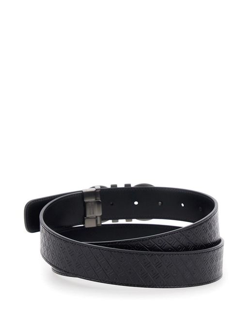 Ferragamo White Reversible Belt With Gancini Buckle for men
